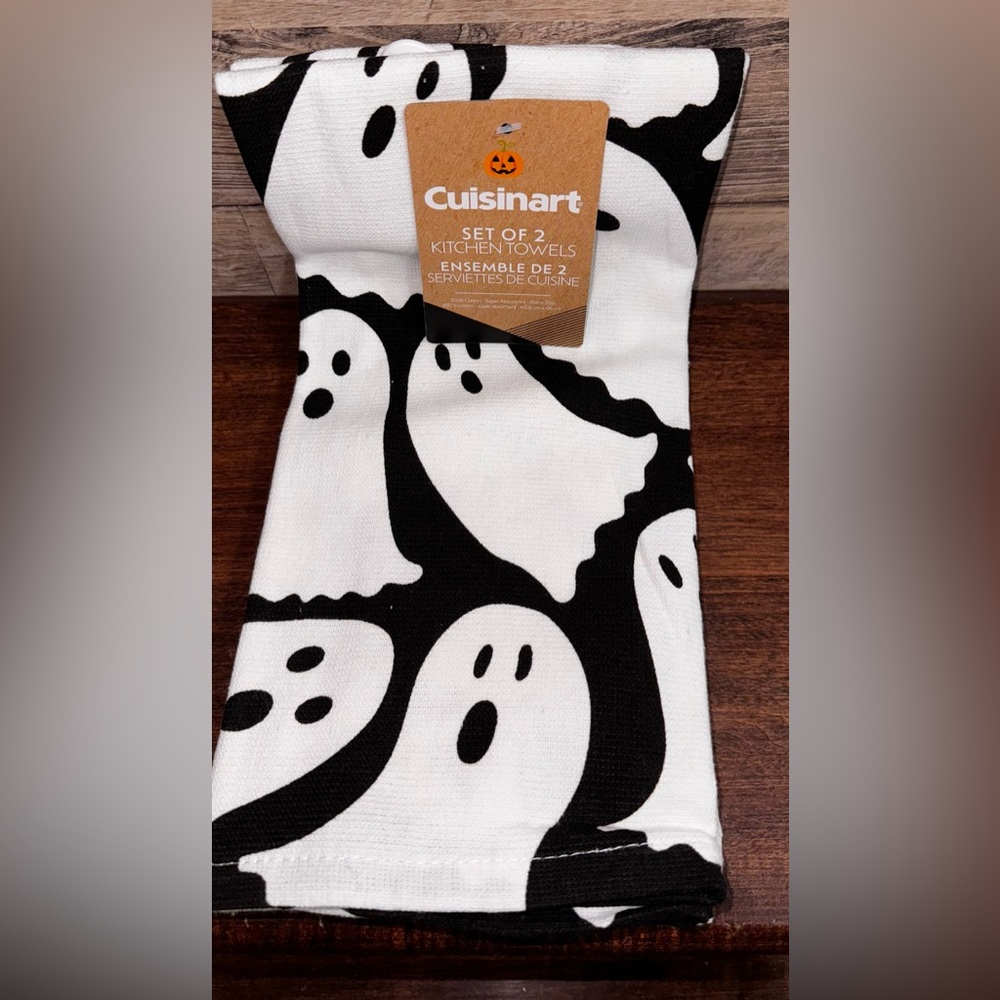 Cuisinart   Ghost  👻 SET OF 2 KITCHEN TOWELS - NEW
